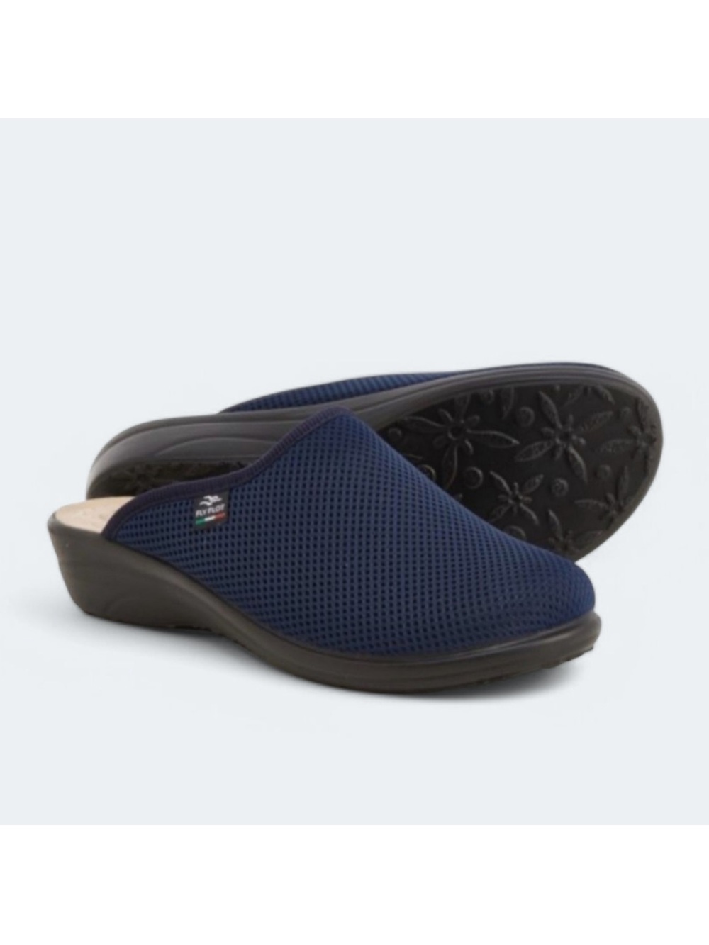 Fly Flot Mesh Clog in Navy Blue Made in Italy EU Size 39 US 8
